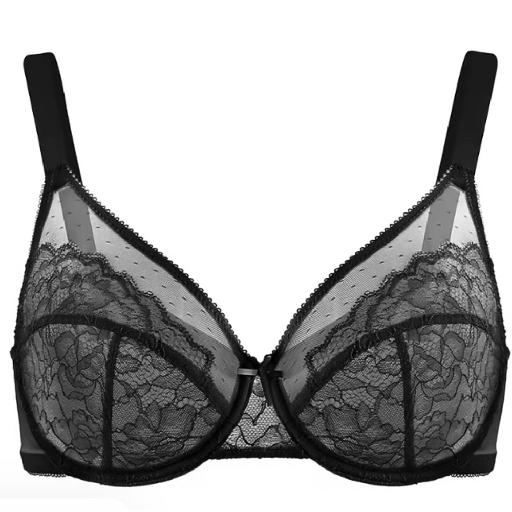 38C “ Enchante” Black Lace Bra BNWT